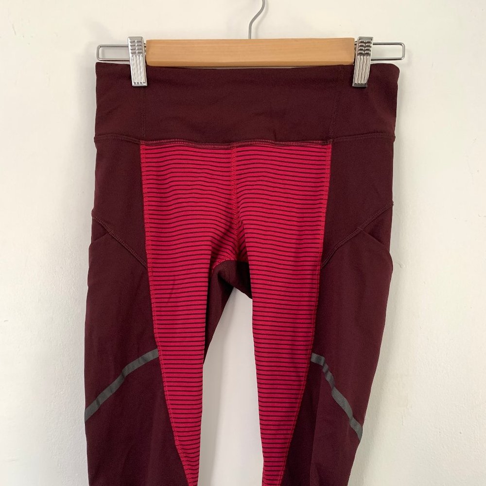 Maroon/Red Midi Lululemon Leggings